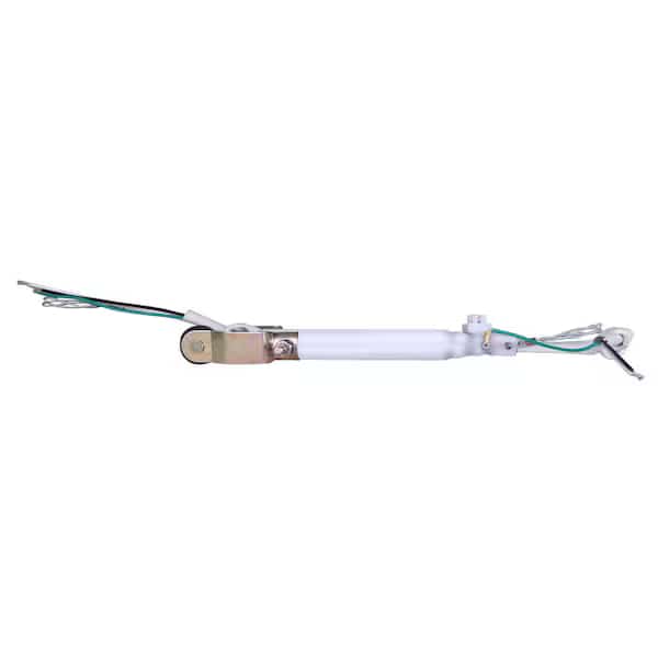 Downrod, Fan, 8", White