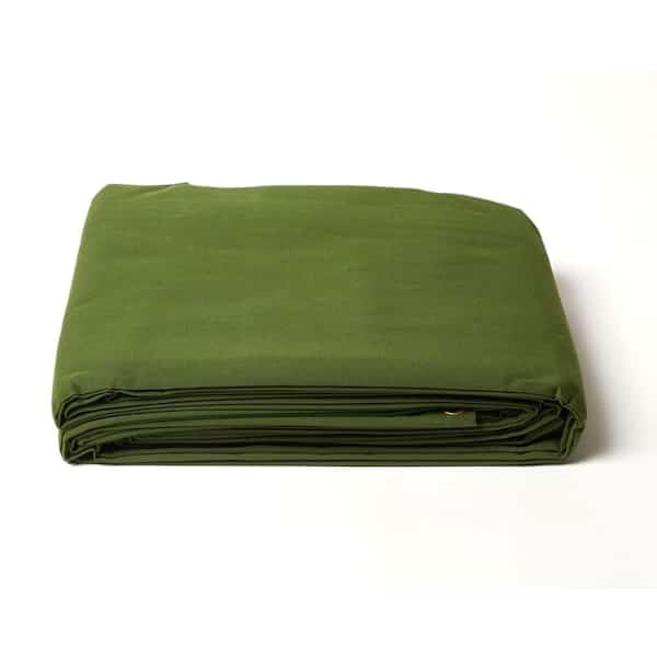 Heavy Duty Tarp, 6 ft x 8 ft, 20 Mil, Olive Green, Polyester / Canvas