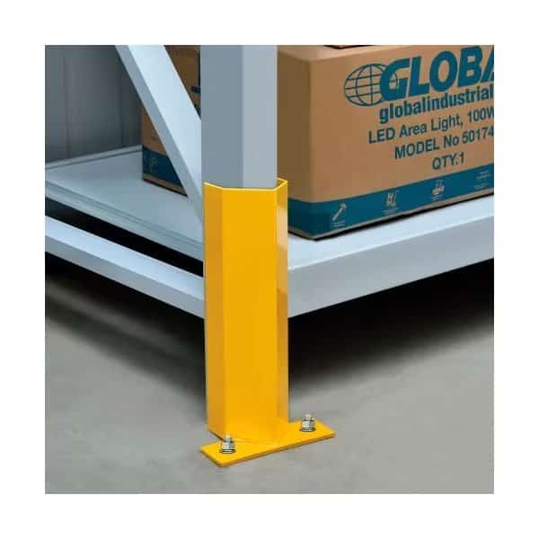 12H Pallet Rack Frame Guard with Hardware - Yellow