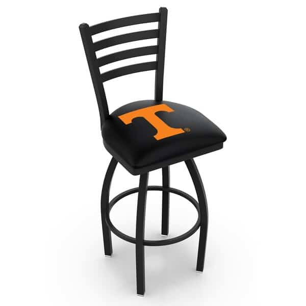 30" Blk Wrinkle Tennessee Swivel Bar Stool, Ladder Back, Holland Bar Stool Co, Mfr#: L01430Tennes