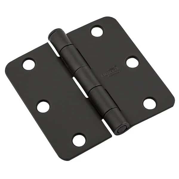 512 Series Door Butt Hinge, 3 in H Frame Leaf, 008 ga Thick Frame Leaf, Steel, Removable Pin