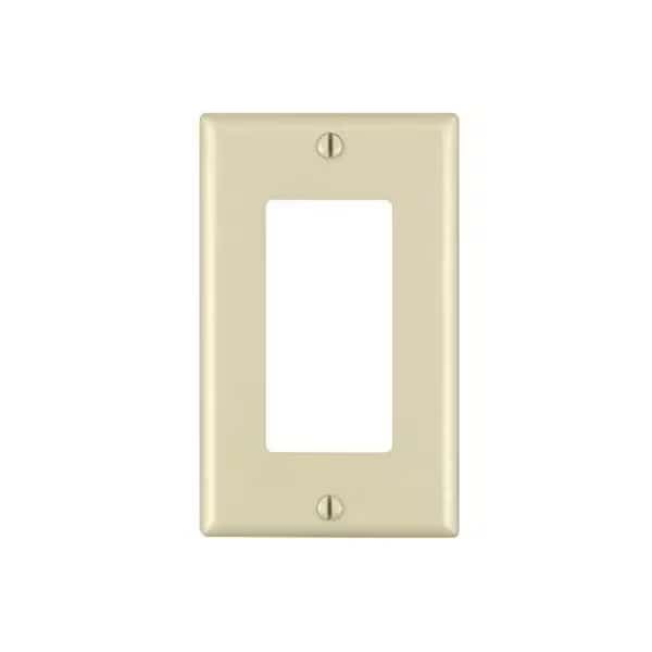 Leviton Decora Ivory 1 gang Thermoset Plastic Decorator Wall Plate 1 pk