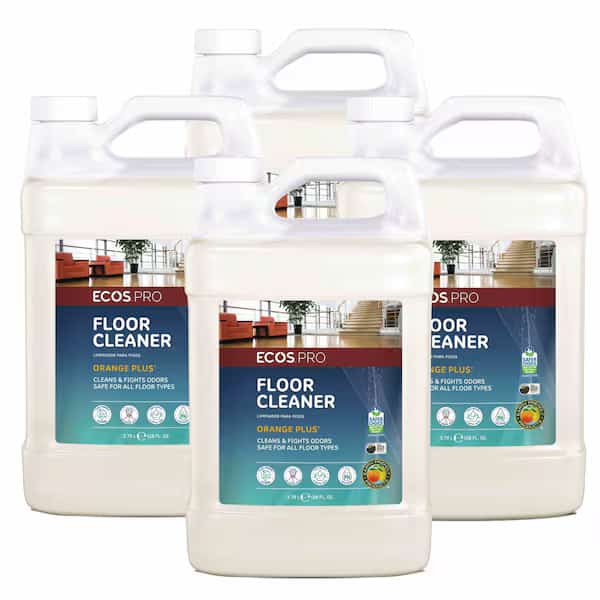 Floor Cleaner, Orange, Liquid, PK4