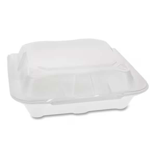 8 in. Dual Tab Lock Economy Container, White