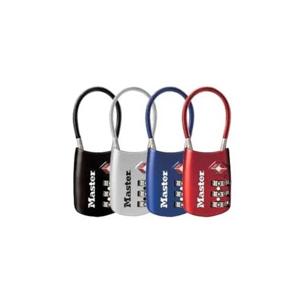 Master Lock 1-9/16 in. H X 1-3/16 in. W Steel 3-Dial Combination Luggage Lock