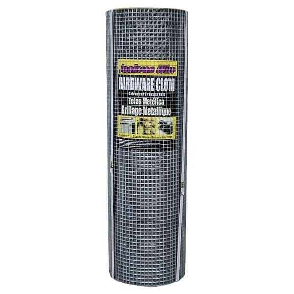 11 03 38 13 Hardware Cloth, 100 ft L, 36 in W, 19 Gauge, 12 x 12 in Mesh, Galvanized