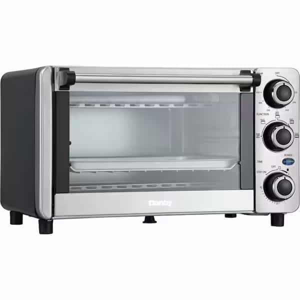 Danby 4 Slice Countertop Toaster Oven, 0.4 Cu.Ft. Capacity, 1100 Watts