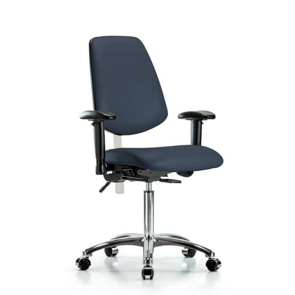 Vin Med Ben Chair,Med,Bk,Nav,CL100, Mfr#: BR-NCR-VMBCH-MB-CR-T1-A1-NF-CC-8582, BLUE RIDGE ERGONOMICS