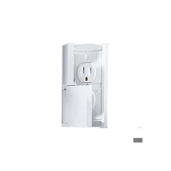 WEATHERPROOF WHITE DUAL OUTLET W/ SNAP COVER-PLATE