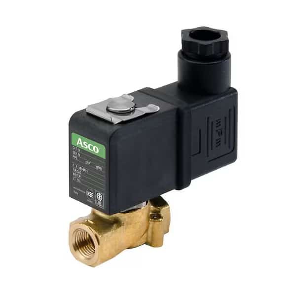 Solenoid Valve, 2-Way, 2-Position, Normally Closed, 1/8 in Pipe Size, 120V AC, Compact, FKM