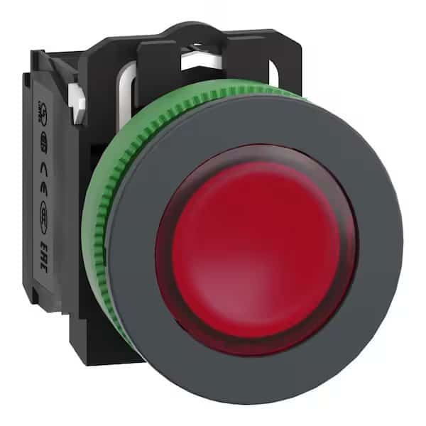 Push Button, 30 mm, 1NO/1NC, Red, SCHNEIDER ELECTRIC, Mfr# XB5FW34B5
