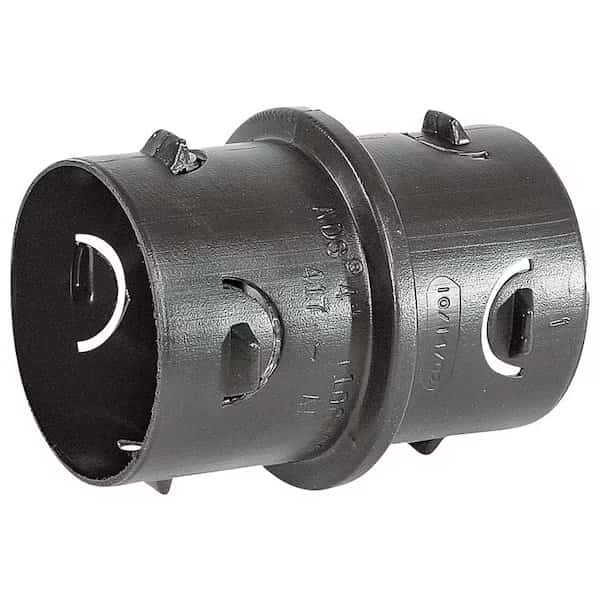 ADS Pipe Coupling, 4 in, Barb x SlipJoint, Polyethylene, Black, Hancor, Mfr#: 0417AA
