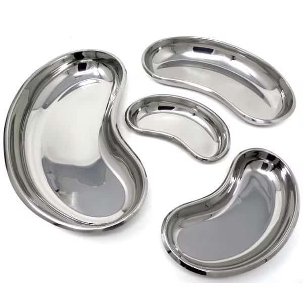 Set of 4 Kidney Trays Dish 6" 8" 10" 12", Extra Large, Stainless Steel