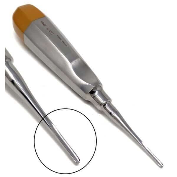 Dental Luxating Elevator Straight 2mm, Gold Handle