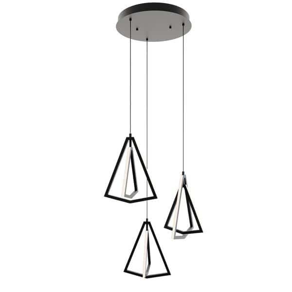 Gianna Three Pendant, 3000K 120V, Black
