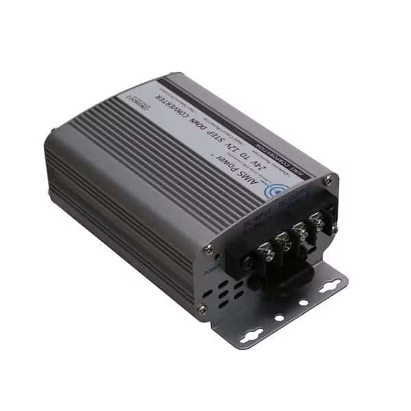 DC to DC Converter, 24V DC to 12V DC, 0 Hz, Aluminum
