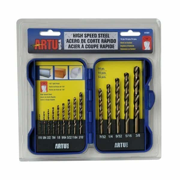 Drill Bit Set, Steel, High Speed, 14 pcs.