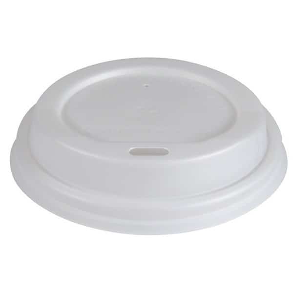 Lids, Dome, Coffee Cups, Sip-Through Lid, 3.5 Inch (9 CM), White, CPLA
