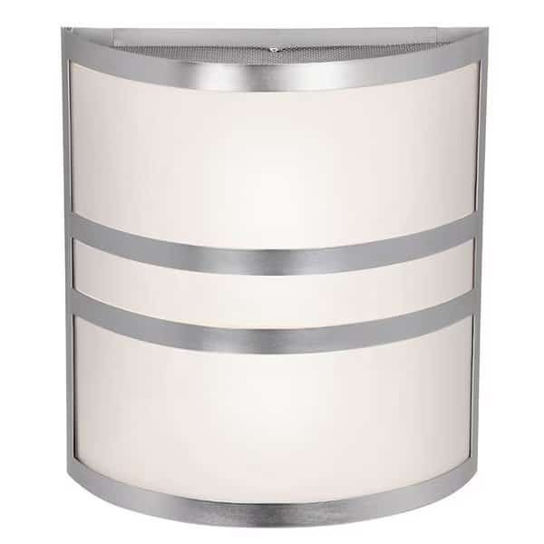 Artemis, 2 Light LED Wall Sconce, Brushed Steel Finish, Opal Glass