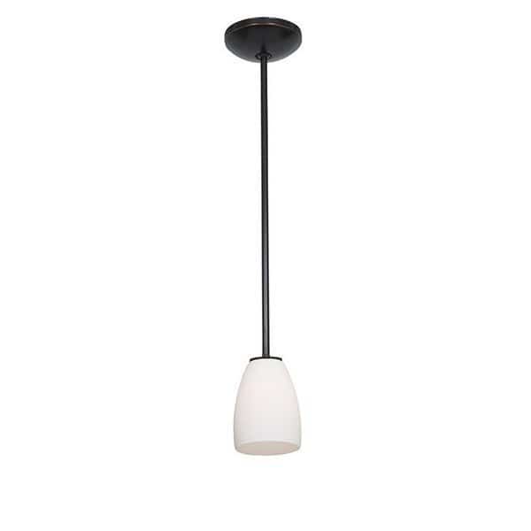 Sherry, LED Pendant, Oil Rubbed Bronze Finish, Opal Glass