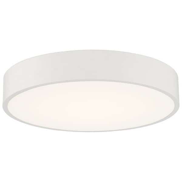 Como, LED Flush Mount, White Finish, Acrylic Lens Acrylic