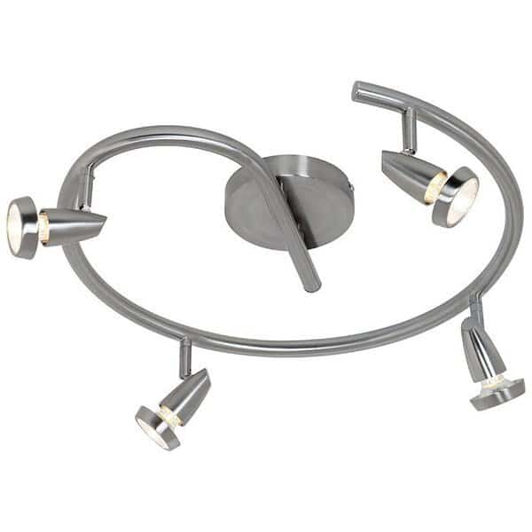 Mirage, 4 Light Adjustable Track, Brushed Steel Finish