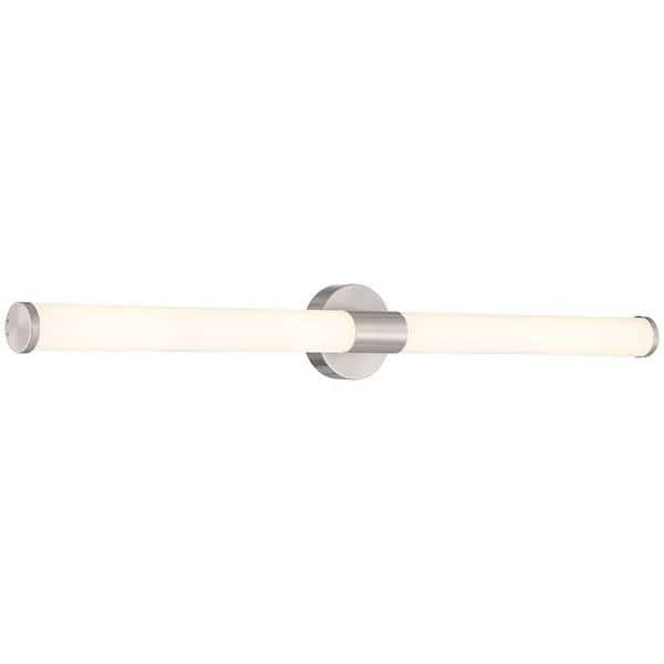 Retreat, LED Vanity, Brushed Steel Finish, Acrylic Lens Acrylic