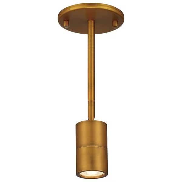 Cafe Dual Mount, 1 Light LED Wall Or Ceiling Spotlight, Antique Brushed Brass Finish, Steel