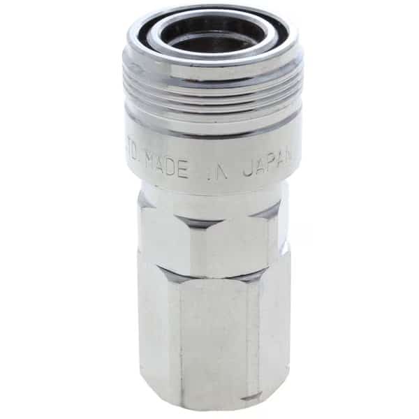 Coupler, Chrome, Manual, Industrial, 1/4" Body Size, 3/8" Female NPT