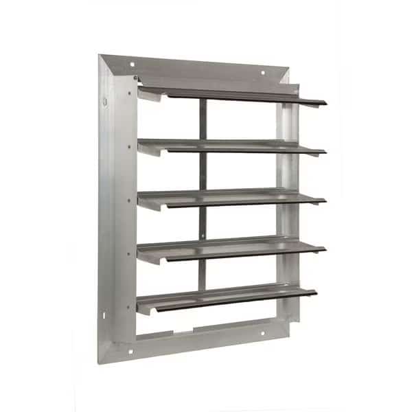 54 Aluminum Wall Exhaust Shutter Rear Flange