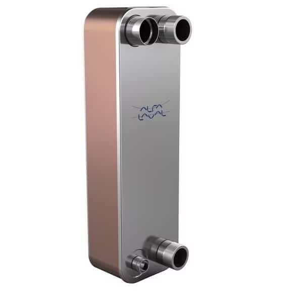 Brazed Plate Heat Exchanger, AISI 316L, Stainless Steel, 44 Plates -Single Circuit Evaporator 300k BTU, Alfa Laval, Mfr#: ACH220EQ-44AM-F