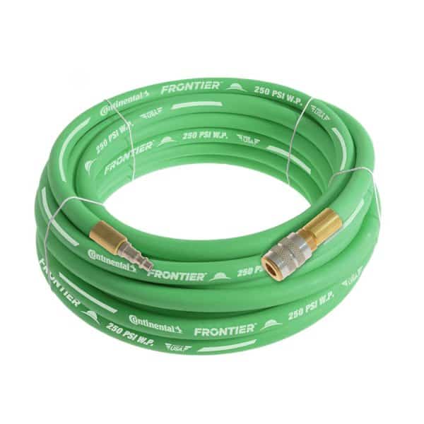 1/2" x 50' Green EPDM Air Hose, 300 PSI, 1/2" Ind. Interchange M+F QC