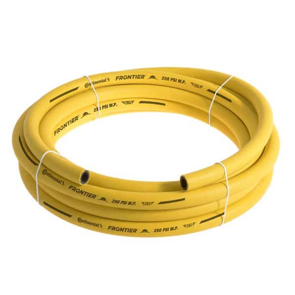 1/2" x 25' Yellow EPDM Rubber Air Hose, 300 PSI, Bulk Hose