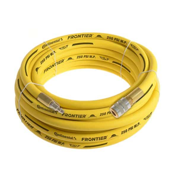 3/4"x100' Yellow EPDM Air Hose, 300 PSI, 3/4" Ind. Interchange M+F QC