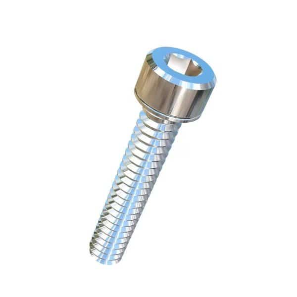 #6-32 Socket Head Cap Screw, Socket, Plain Titanium, 3/4 in Length