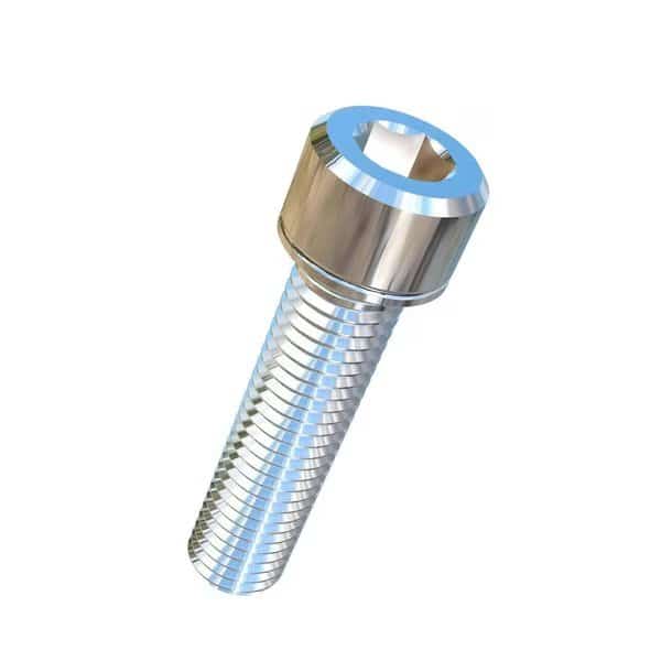 1/4"-28 Socket Head Cap Screw, Plain Titanium, 1 in Length