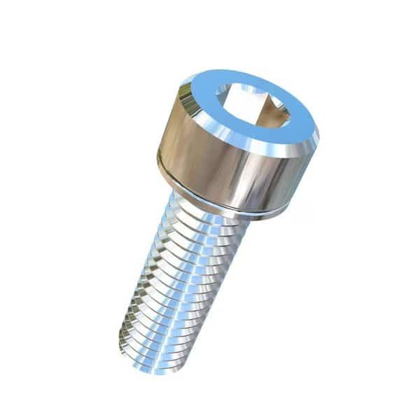 M8-1.25 Socket Head Cap Screw, Socket, Plain Titanium, 25 mm Length