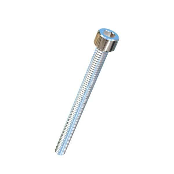 #8-32 Socket Head Cap Screw, Socket, Plain Stainless Steel, 2 in Length