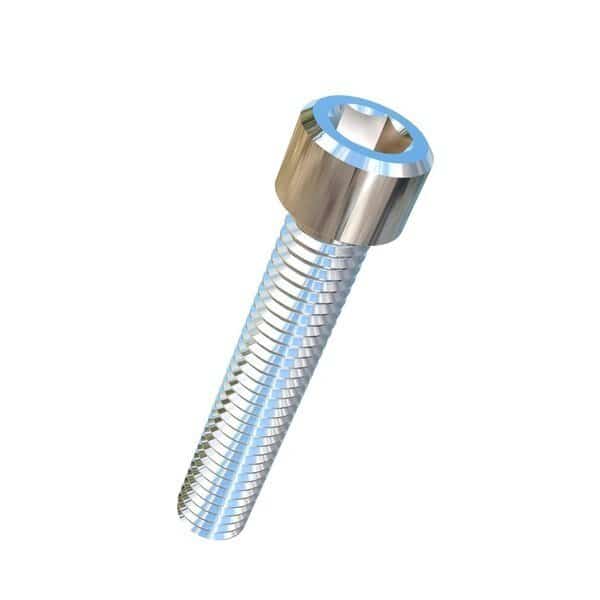 3/8"-16 Socket Head Cap Screw, Standard, Plain Titanium, 2 in Length