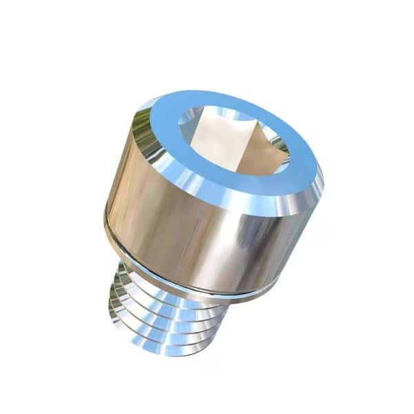 1/4"-28 Socket Head Cap Screw, Socket, Plain Titanium, 1/4 in Length