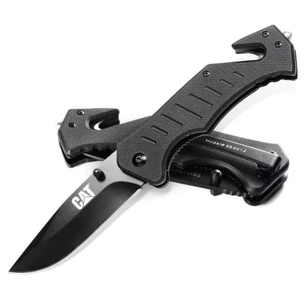 8 Inch Folding Knife with Seat Belt Cutter and Glass Break