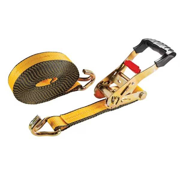 Heavy Duty Ratchet Tie Down with Double J-Hook - 27' x 2" (3300/10000)