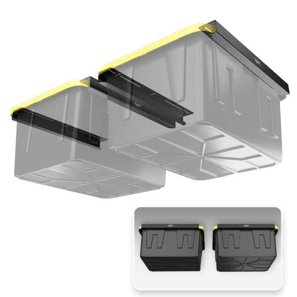 Steel Overhead Bin Rack, 2.75 in H x 2.5 in W, Black