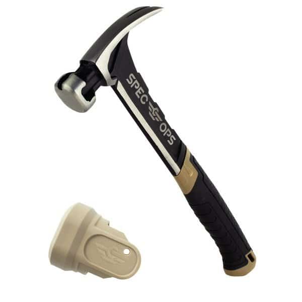 20-oz Smooth Face Rip Claw Hammer with Soft Mallet Cap, Steel Handle