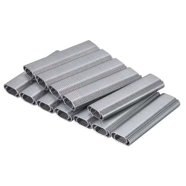 Hog Ring Staples, 16 ga, 11/16 in Leg L, Steel, 2500 PK