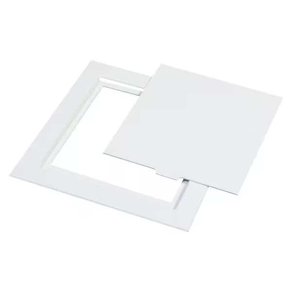 Access Panel, 14 in x 14 in White Plastic TwoPiece