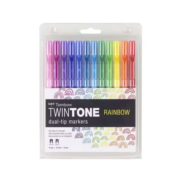TWINTONE MARKER, RAINBOW, 12PK