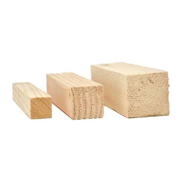 1"X1-1/2"X6" Standard Wood Blk ((25/Bag)(200/Ctn))
