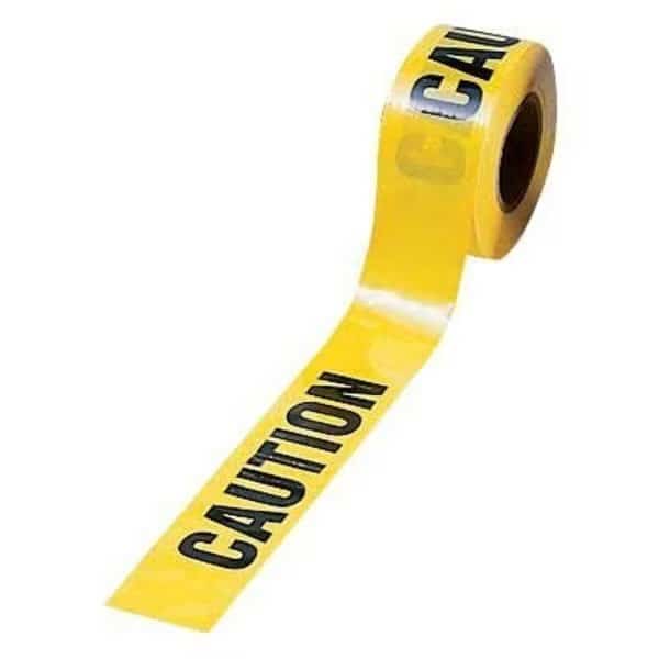 YELLOW "CAUTION" 3X1000FT BARRIER TAPE