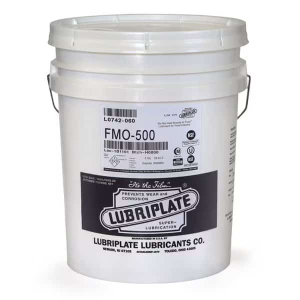 Fmo-500, 5 Gal Pail, Iso-100 H-1/Food Grade Usp White Mineral Oil